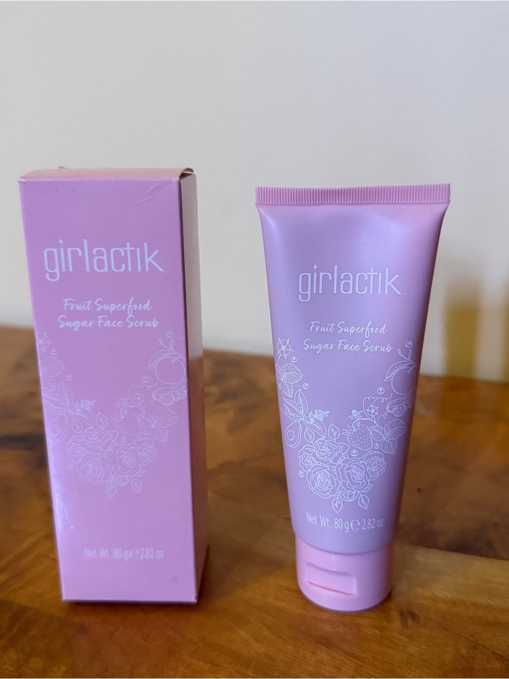 Girlactik Pink Fruit Superfood Sugar Face Scrub New